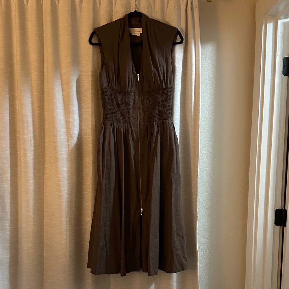 Anthropologie capped sleeve smocked dress